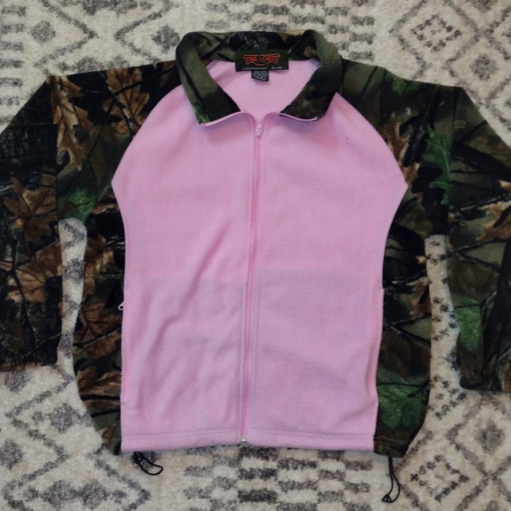 Trail Crest Pink & Camp Zip-up Collar Sweater